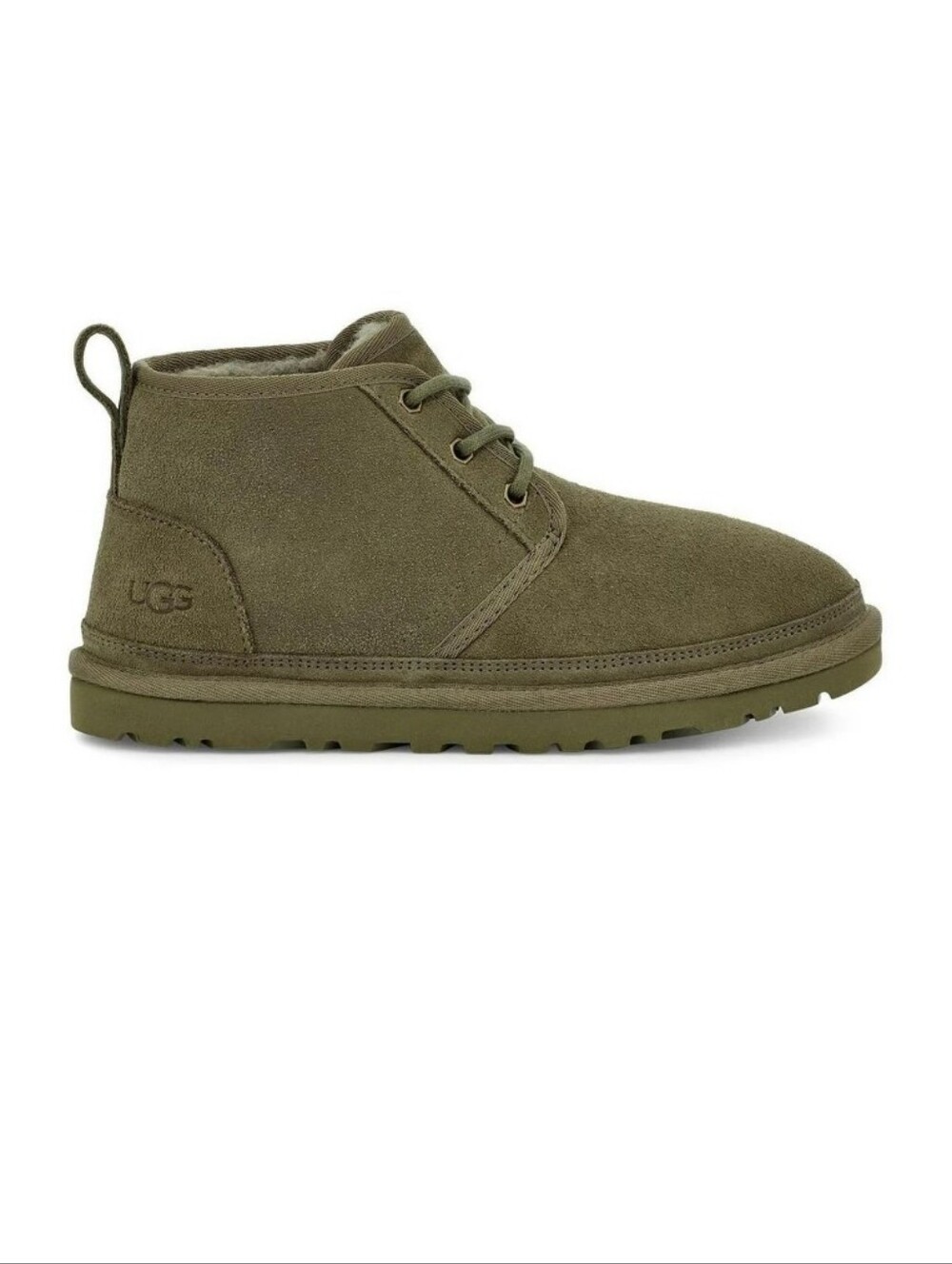 UGG Olive Suede Lace-Up Ankle Boot